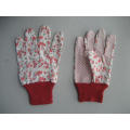 Pink PVC Dotted Palm Cotton Garden Work Glove